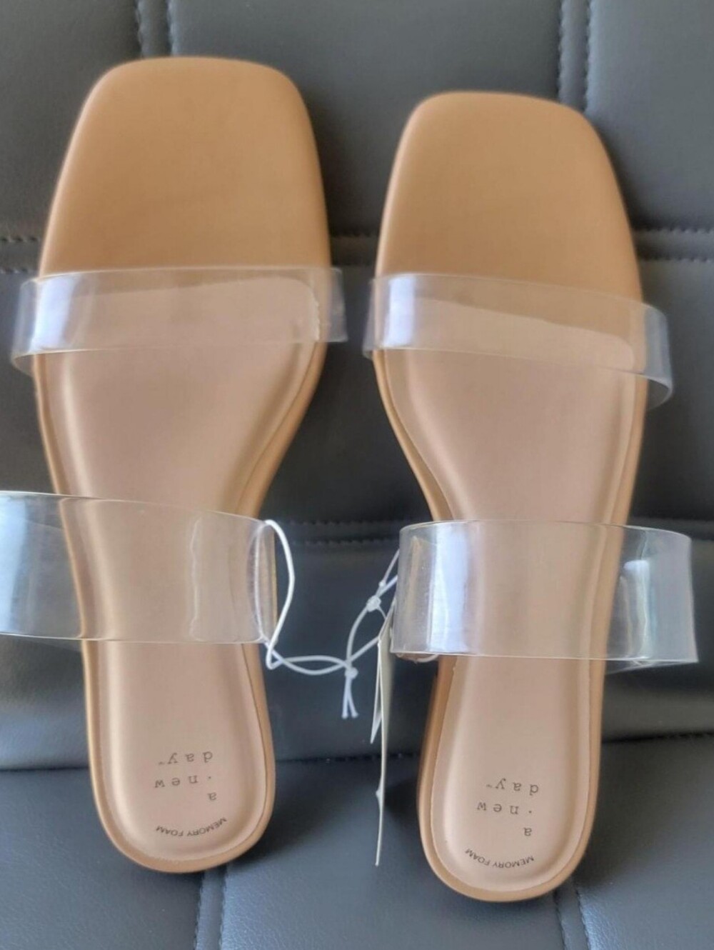Women’s Anna Sandals with Memory Foam Insole - A New Day Clear SZ 10 - Picture 3 of 7